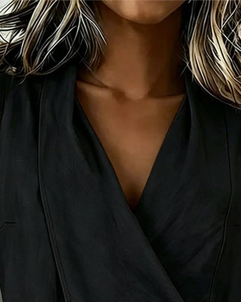 Sylethra - Lightweight Summer Asymmetrical Sleeveless Wrap Top for Women