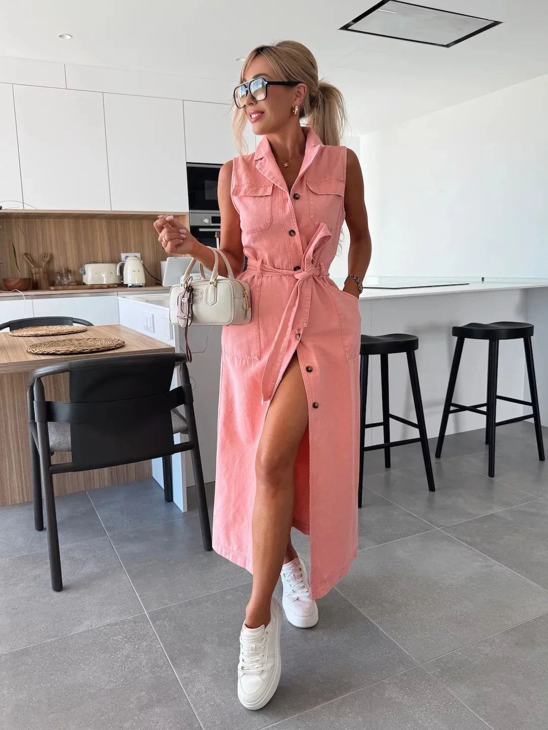 Diane - Denim Maxi Dress