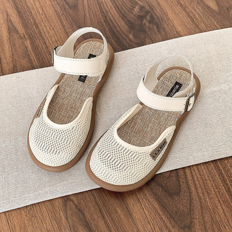 Norythra - Women's Breathable Closed-Toe Linen and Mesh Sandals
