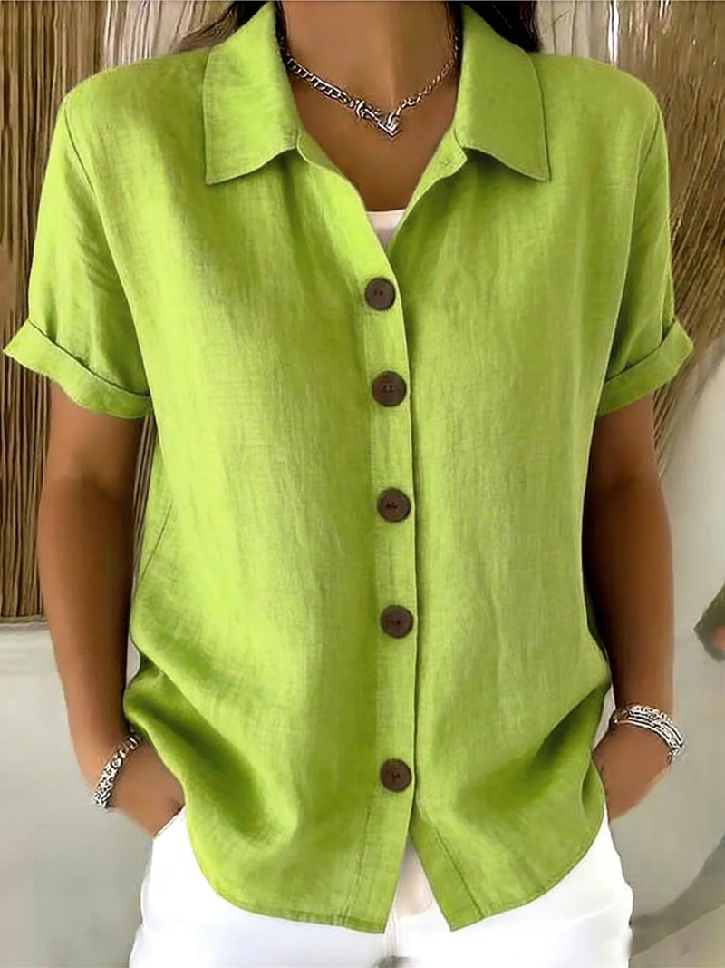 Dovalyne - Women's Elegant Casual Button-Front Blouse