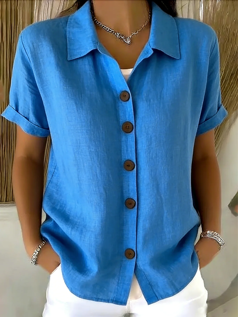 Dovalyne - Women's Elegant Casual Button-Front Blouse