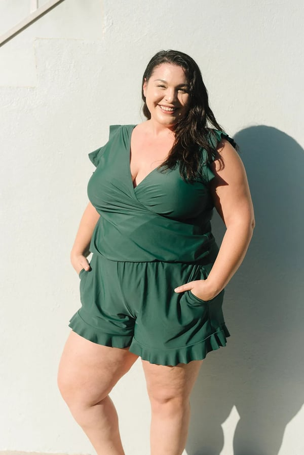 Melisande - Swimsuit with ruffles and built-in bra