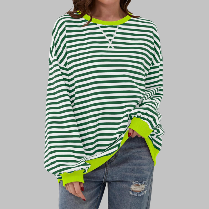 Helyria - Women's comfortable oversized striped casual winter sweater