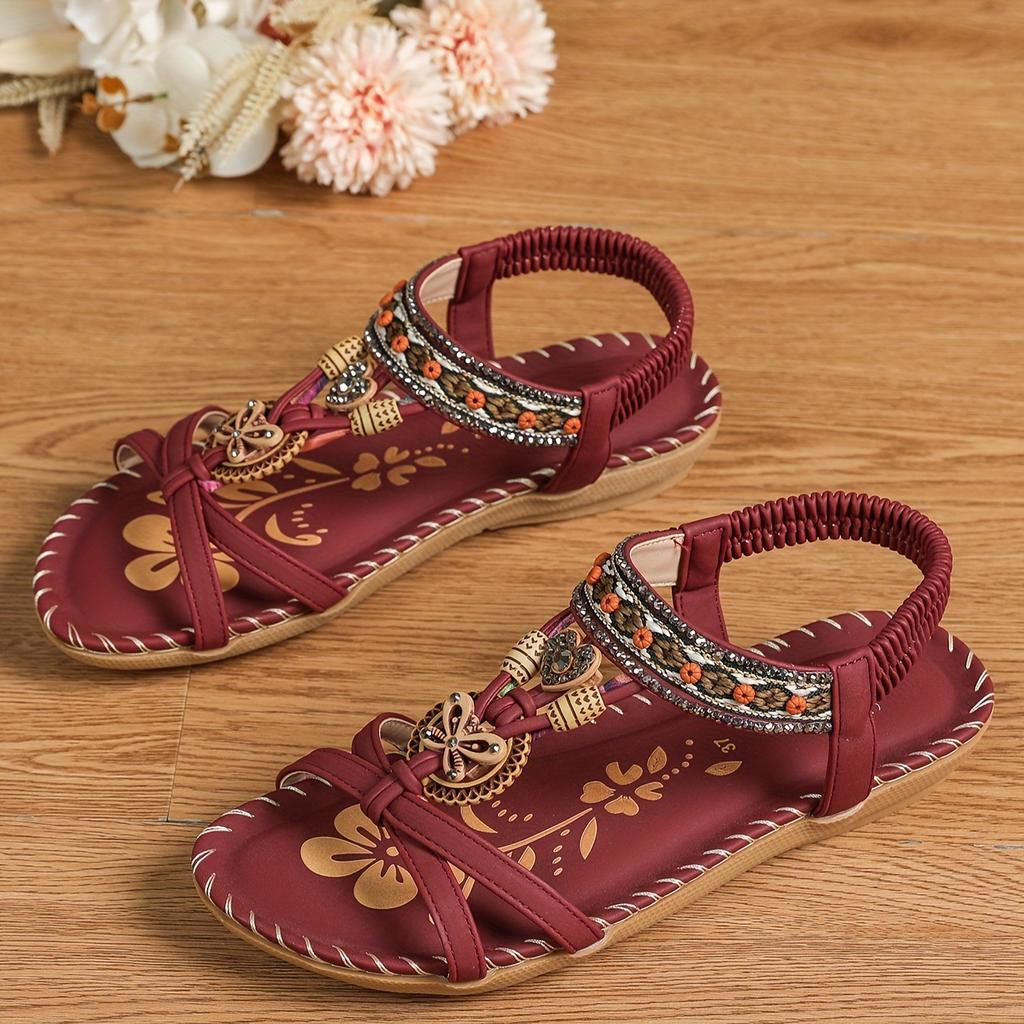 Hovira - Comfortable Bohemian Flat Sandals Ibiza Chic Style