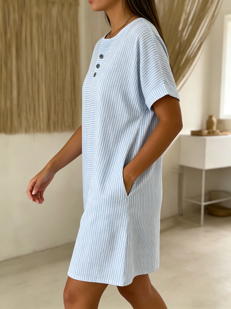 Nelyxa - Women's Flowy Breathable Casual Everyday Dress