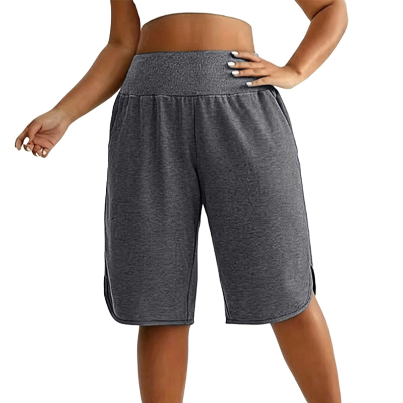 Graciela - Short femme large taille haute longueur genou