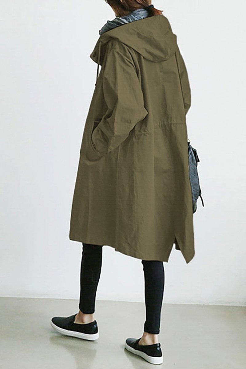 Henriette - Elegant women's long cardigan with collar and pockets