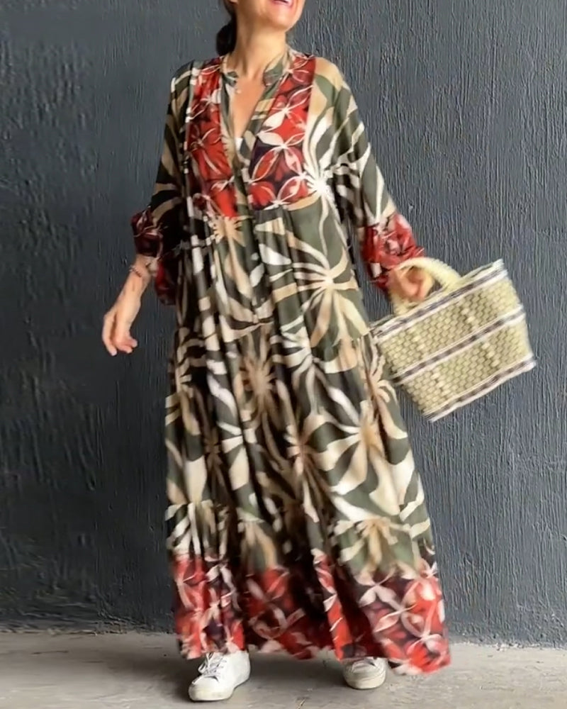 Anika - Casual Printed Holiday Dress