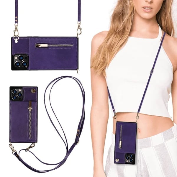 Angélique - iPhone case with cord and card holder