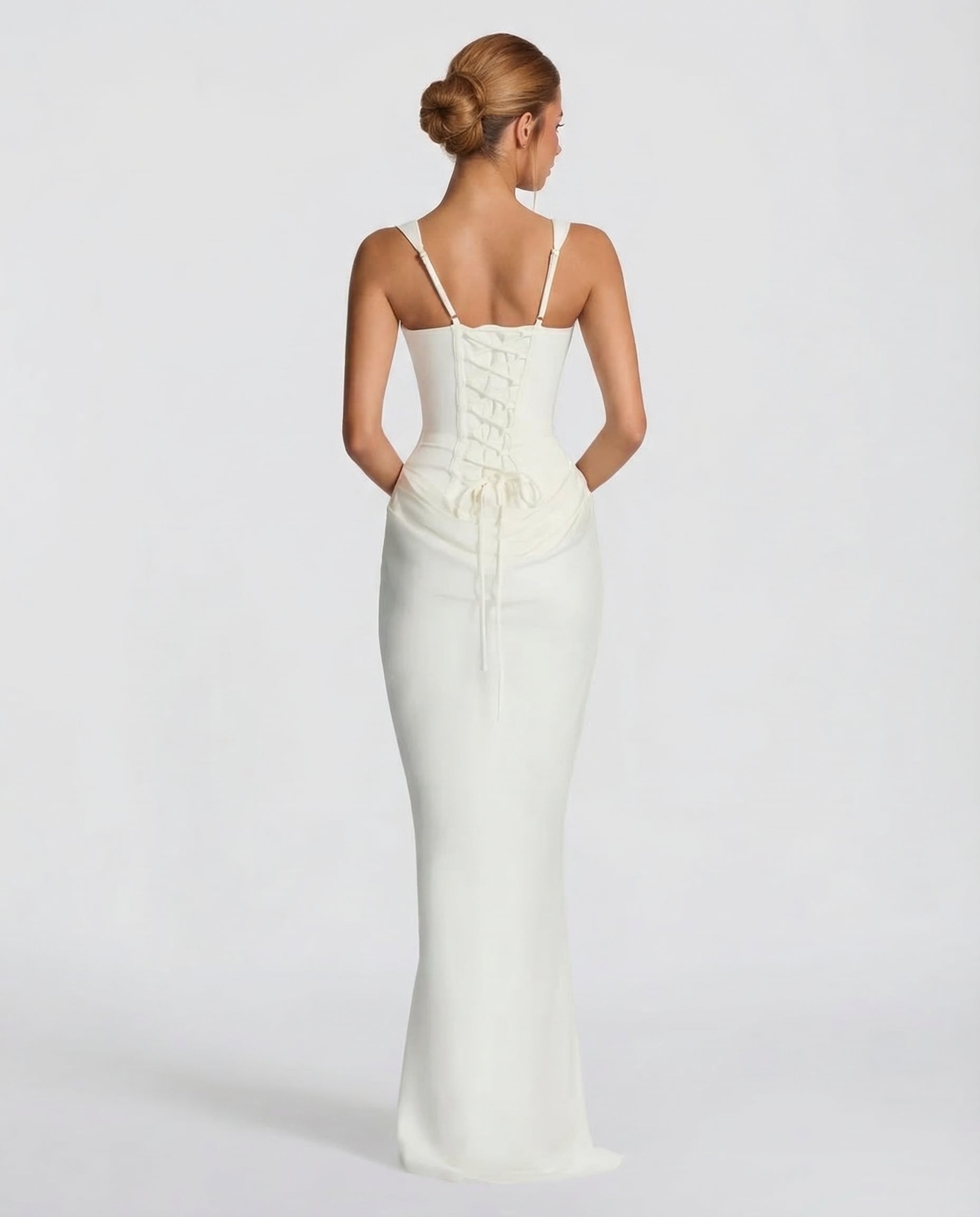Elyndoria - Women's Elegant Satin Hourglass-Fit Maxi Dress