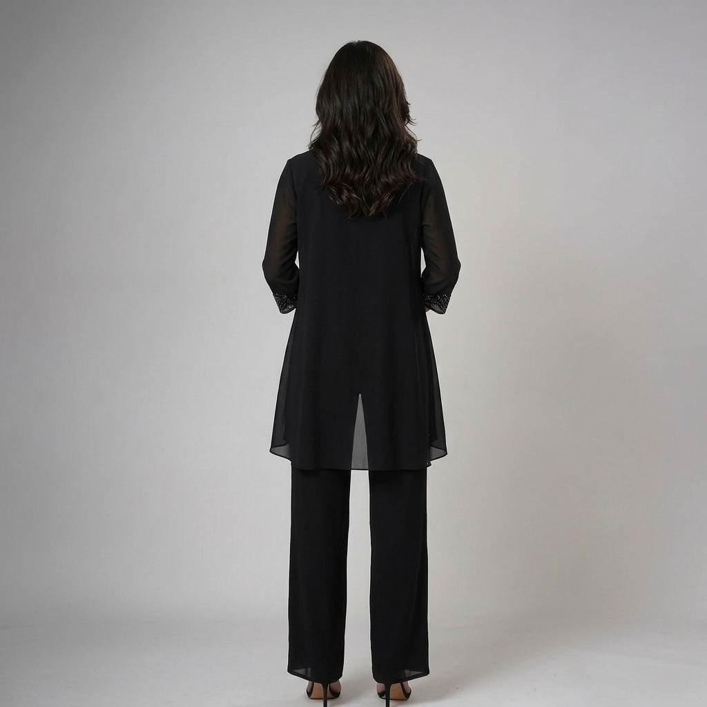 Ixalisse - Elegant three-piece flowy and refined women's pant set