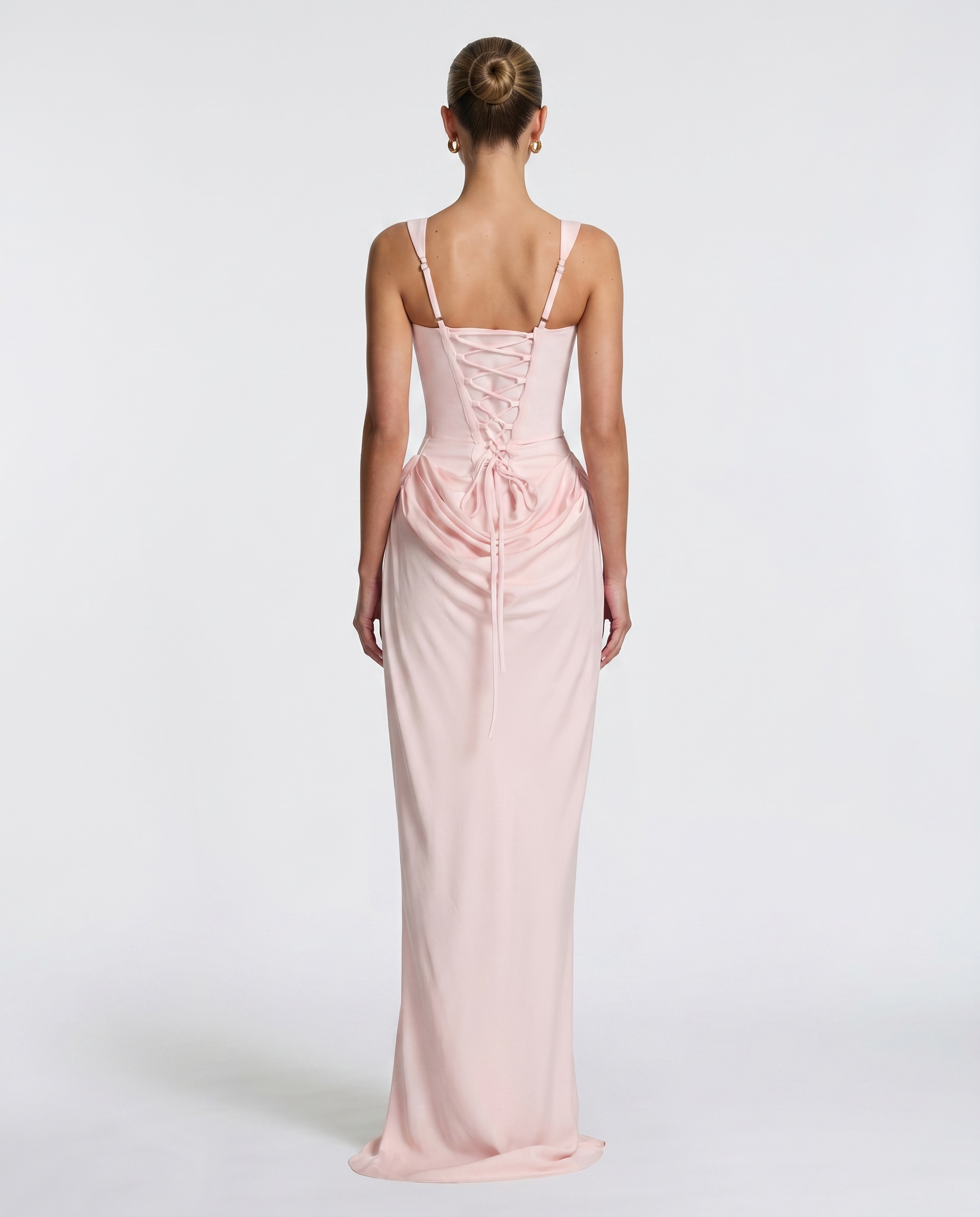 Elyndoria - Women's Elegant Satin Hourglass-Fit Maxi Dress