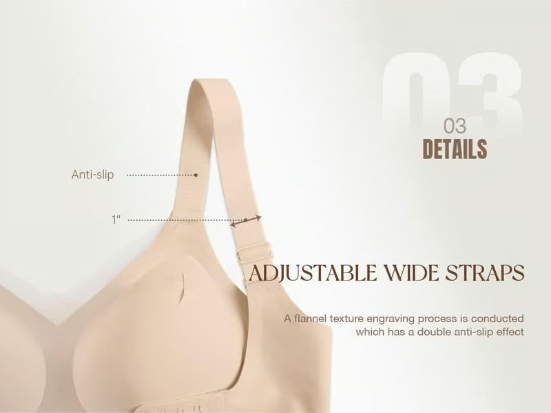 Kaelina Women's Crisscross V-Neck Wireless Mesh Bra