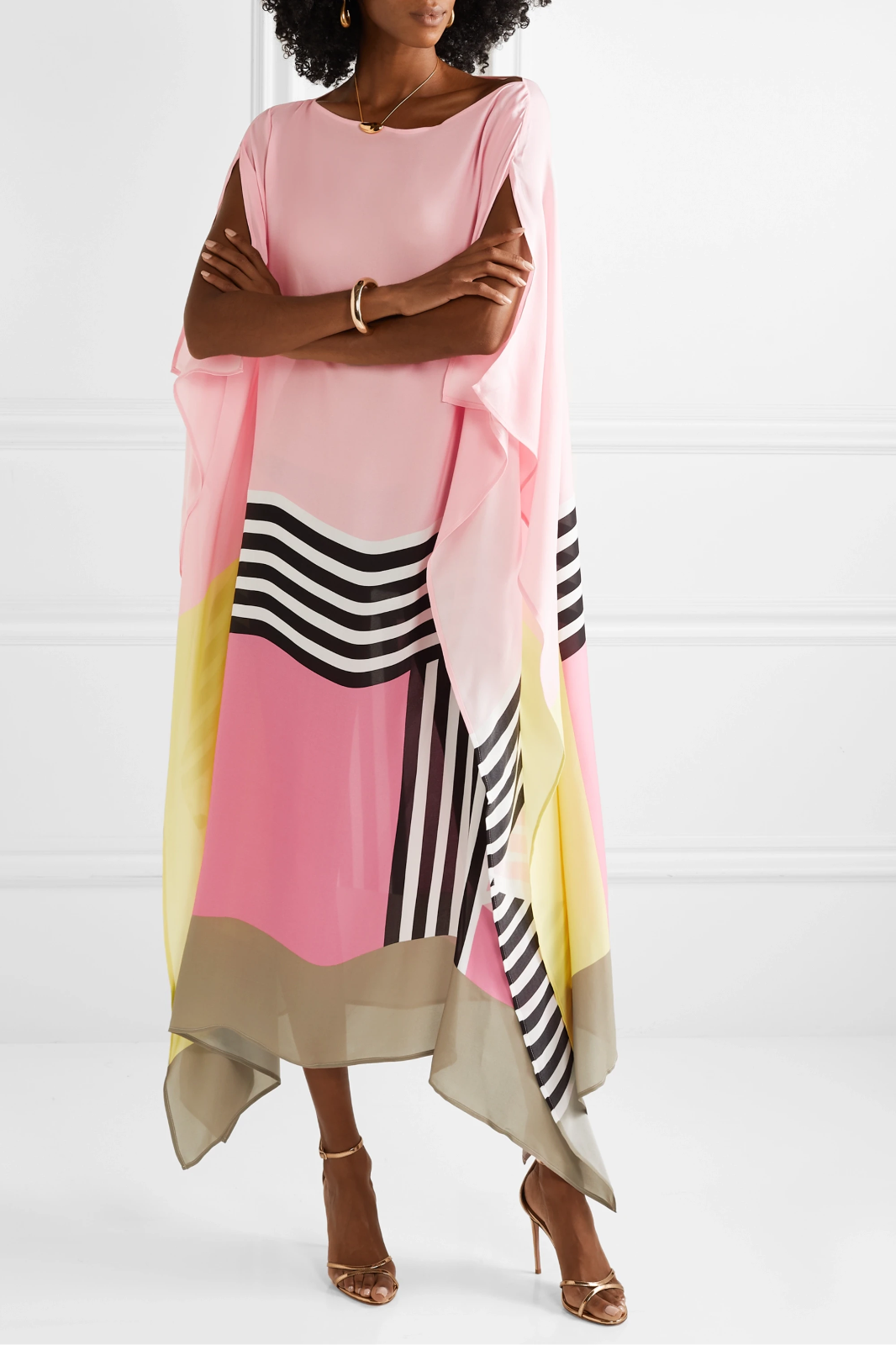 Rayna - Elegant Geometric Print Caftan