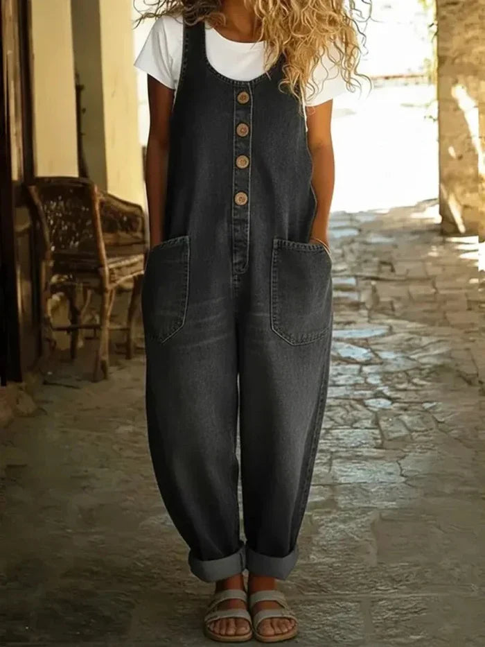 Kallune - Women's Casual Denim Overalls