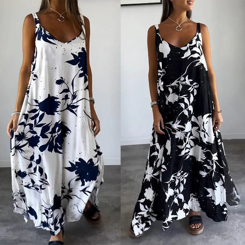 Celestia - Women's Sleeveless Floral Cotton Summer Dress