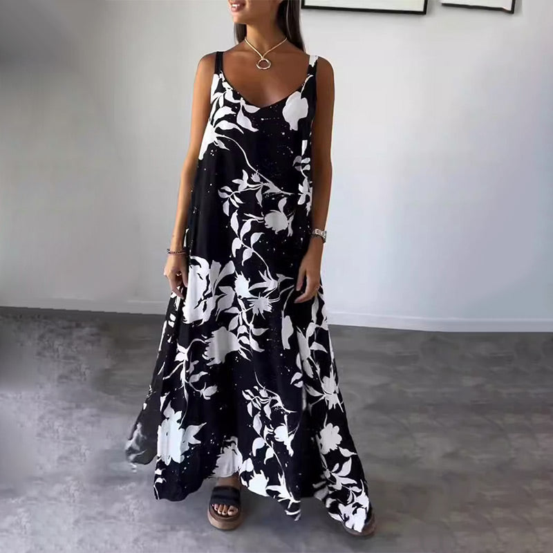 Celestia - Women's Sleeveless Floral Cotton Summer Dress