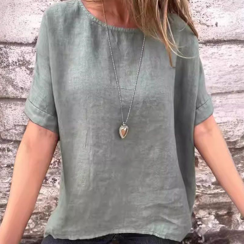 Kira - Casual Cotton and Linen Blouse