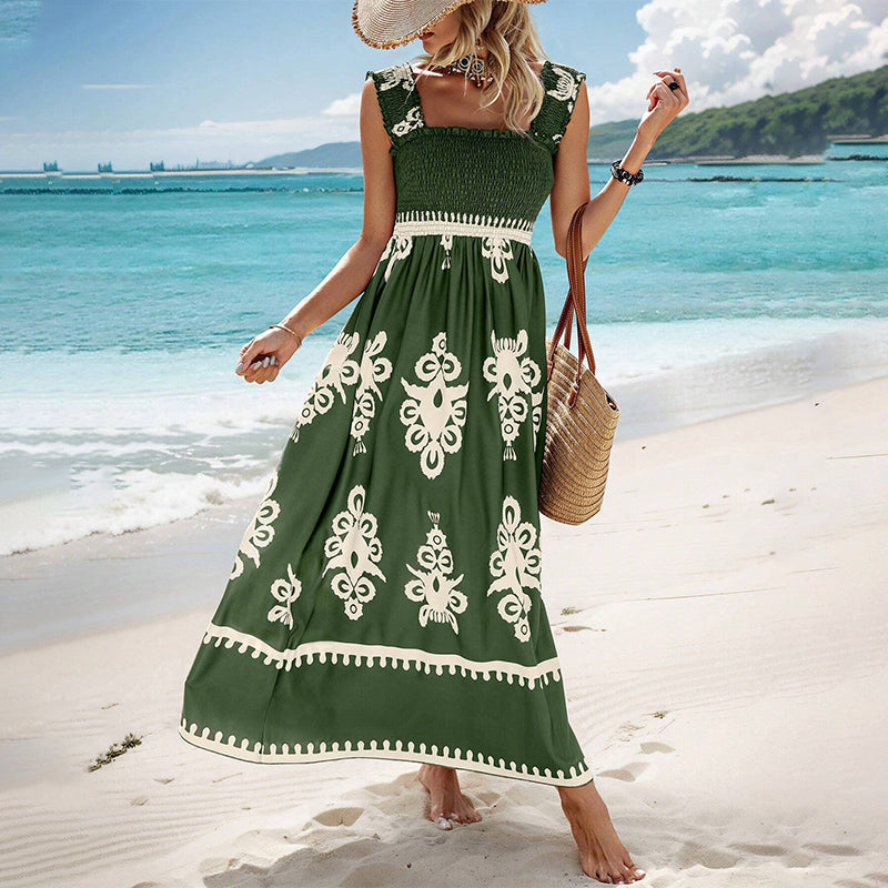 Kaelis - Women's Sleeveless Summer Dresses with Eye-catching Print