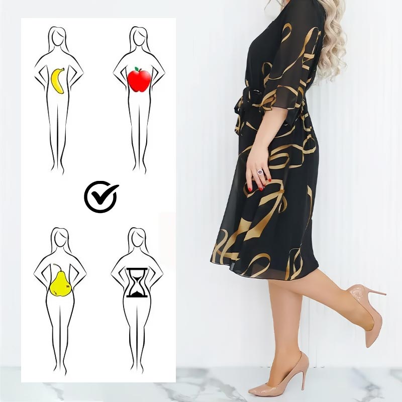 Blandine - Elegant Midi Dress with Ruffled Sleeves