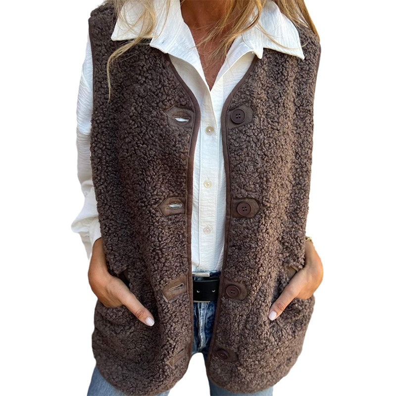 Nahla - Warm Short Cardigan with Buttons