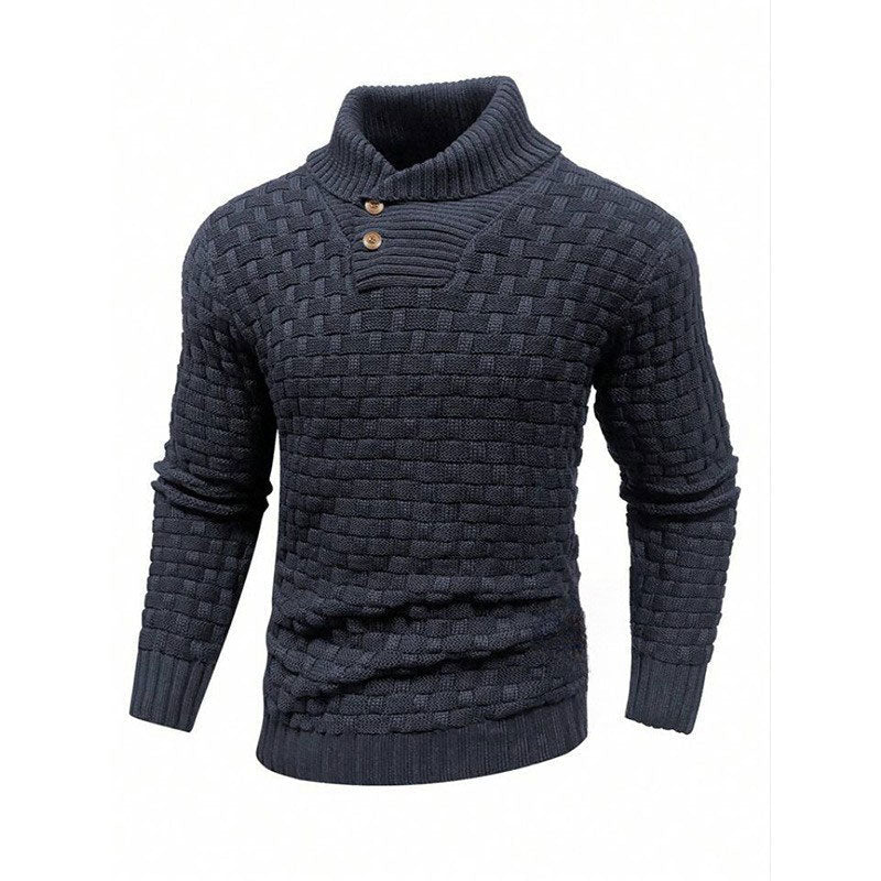 Mirko - Men's Textured High Neck Sweater