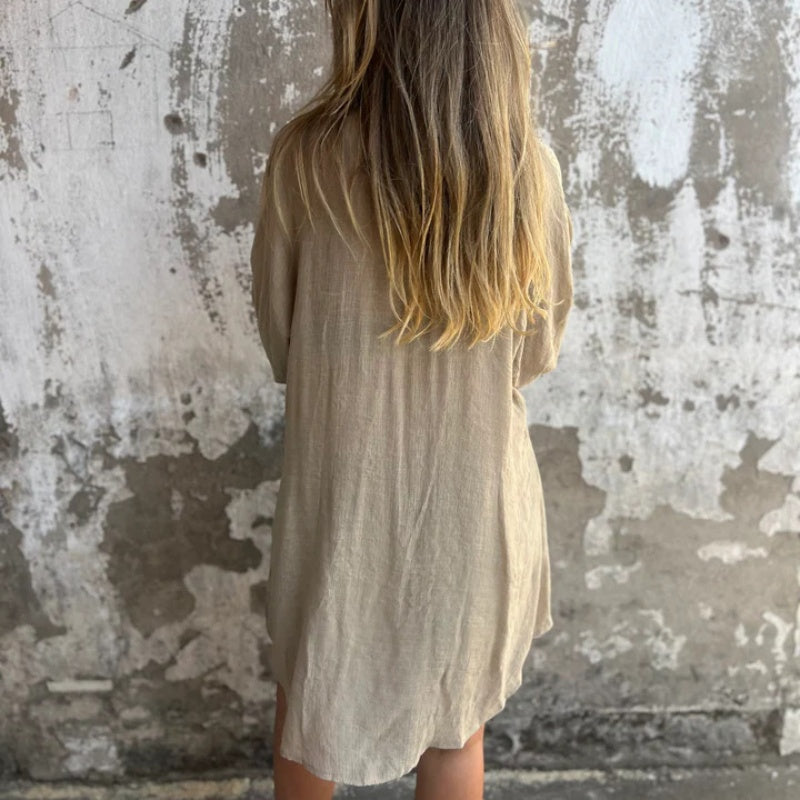Alora - Women's Long Sleeve Shirt and Shorts Set