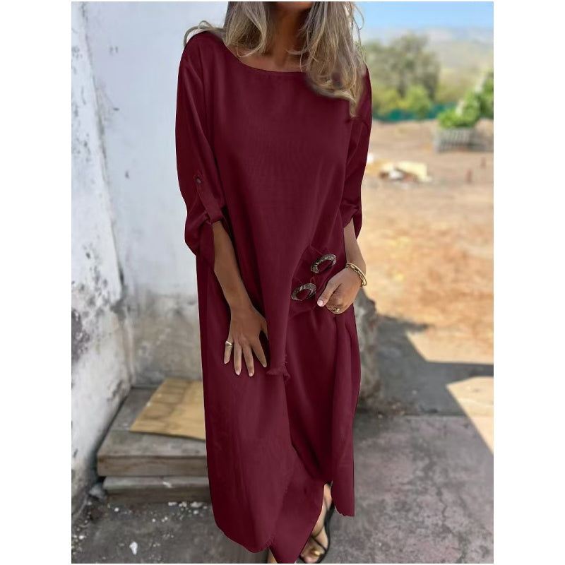 Vela - Elegant cotton and linen suit for women