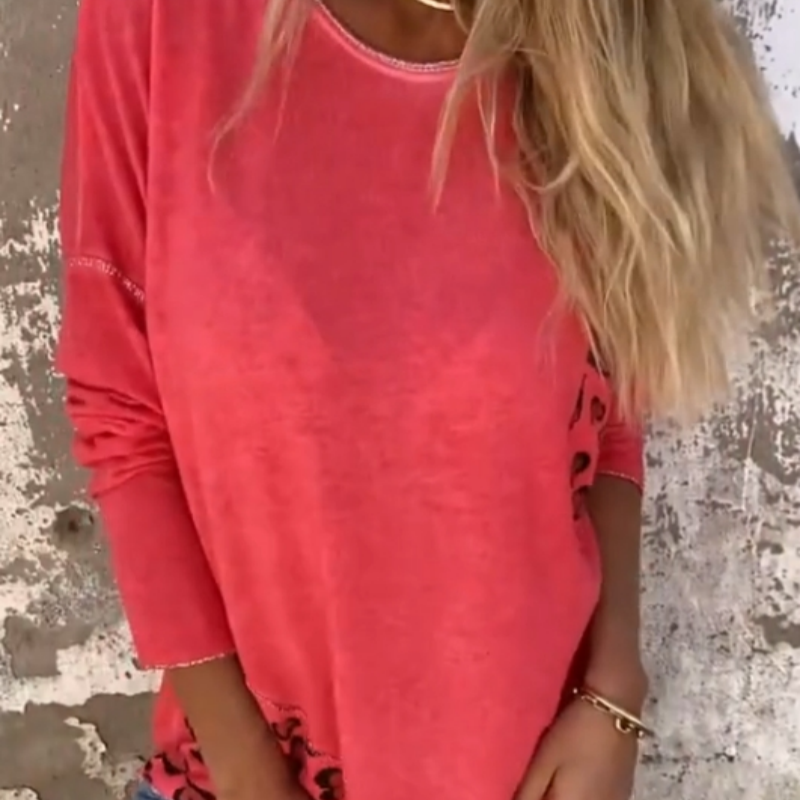 Joyce - Women's Round Neck Long Sleeve Loose Top
