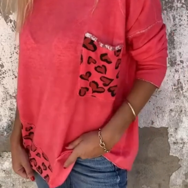 Joyce - Women's Round Neck Long Sleeve Loose Top