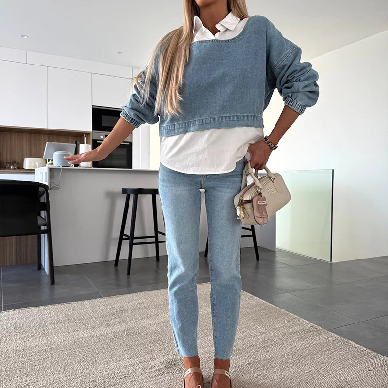 Jaselle - Women's Modern Denim Set