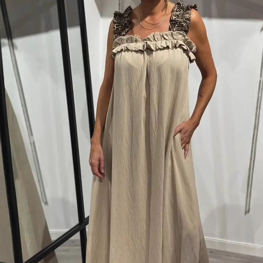 Pascaline - Sleeveless Casual Dress with Pockets