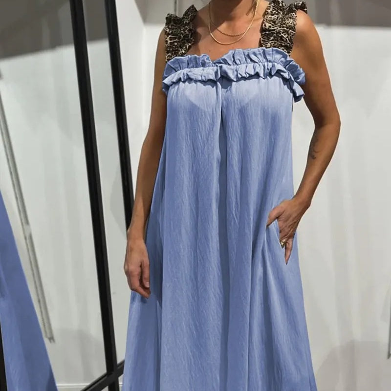 Pascaline - Sleeveless Casual Dress with Pockets