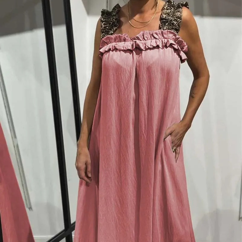 Pascaline - Sleeveless Casual Dress with Pockets