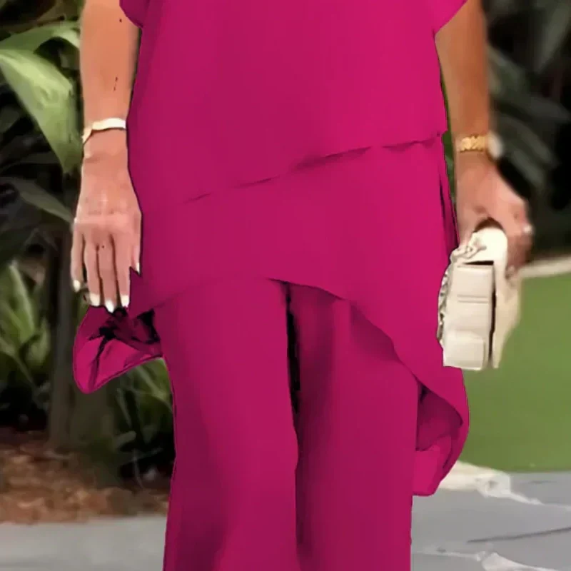 Eryndra - Elegant Women's Suit with Draped Palazzo Pants