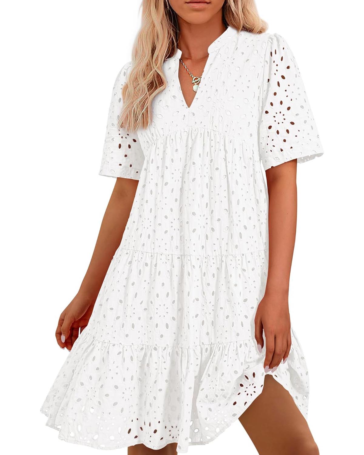 Sana - A-Line Dress with Lace Cutout