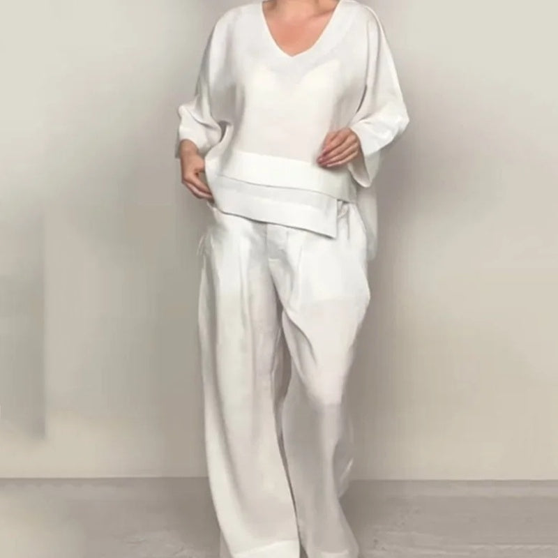 Ilyara - Women's Casual Cotton Linen Set