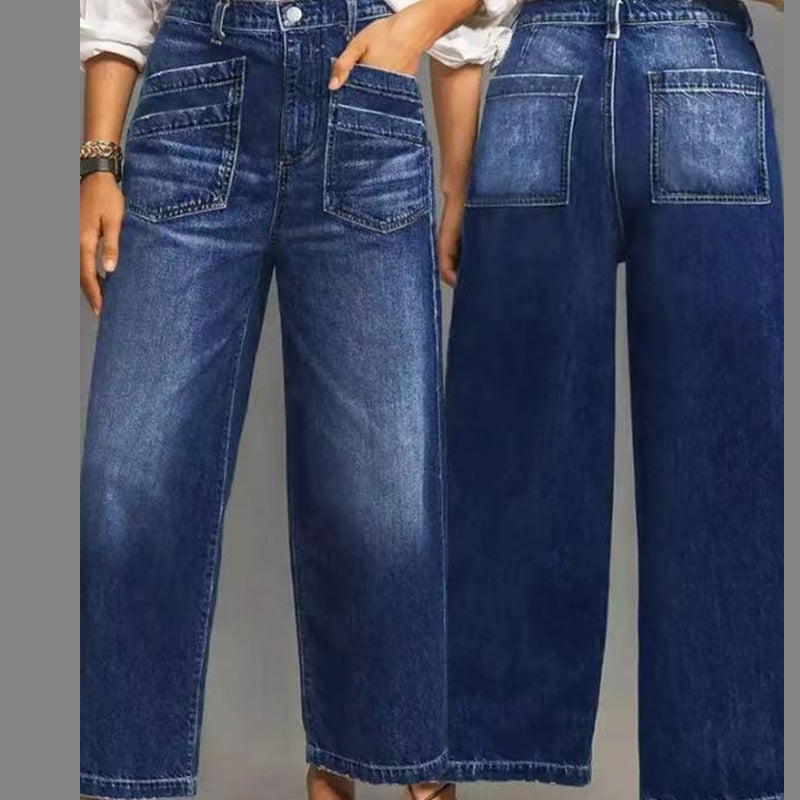 Rexelle - Women's High Waisted Wide Leg Jeans Comfortable Denim & Modern Style