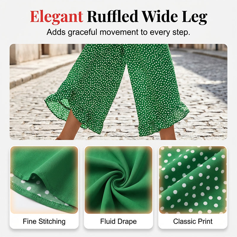 Ravixa - Women's Flowy High-Waisted Wide-Leg Pants for Summer