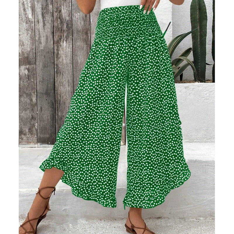 Ravixa - Women's Flowy High-Waisted Wide-Leg Pants for Summer