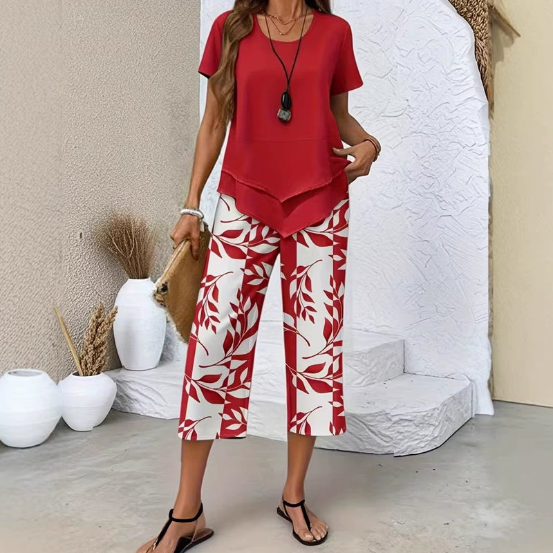 Myrizae - Women's Two-Piece Set Comfortable Lightweight Casual Summer Style