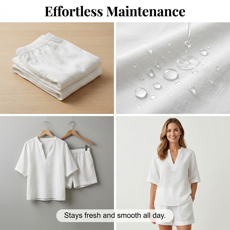 Jynalora - Women's Elegant Casual Summer V-Neck Blouse and Shorts Set