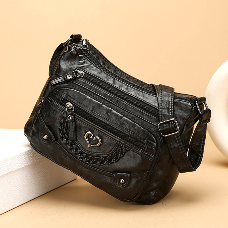 Quixelle - Women's Soft PU Leather Shoulder Bag with Multiple Pockets