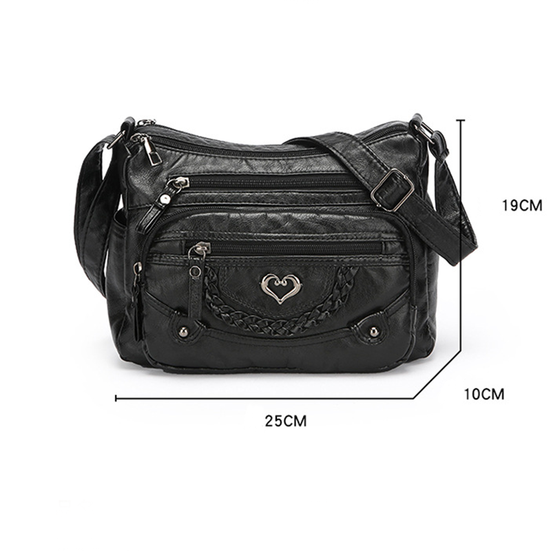Quixelle - Women's Soft PU Leather Shoulder Bag with Multiple Pockets