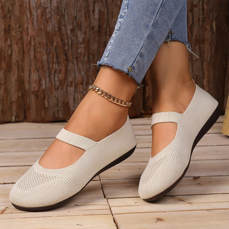 Godelieve - Ballerines femme en maille respirante avec bride élastique