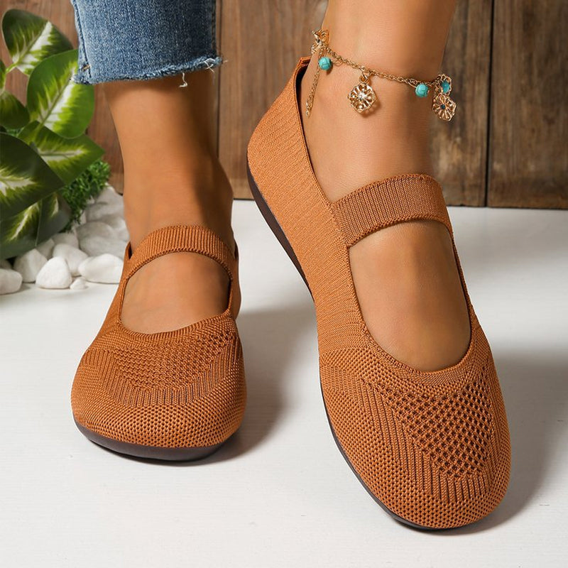 Godelieve - Ballerines femme en maille respirante avec bride élastique