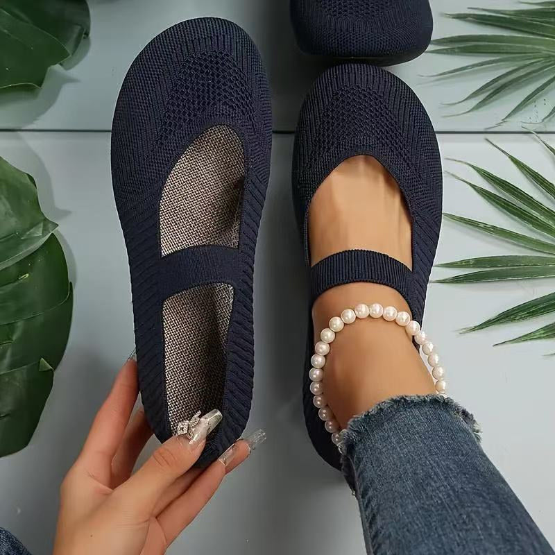 Godelieve - Ballerines femme en maille respirante avec bride élastique
