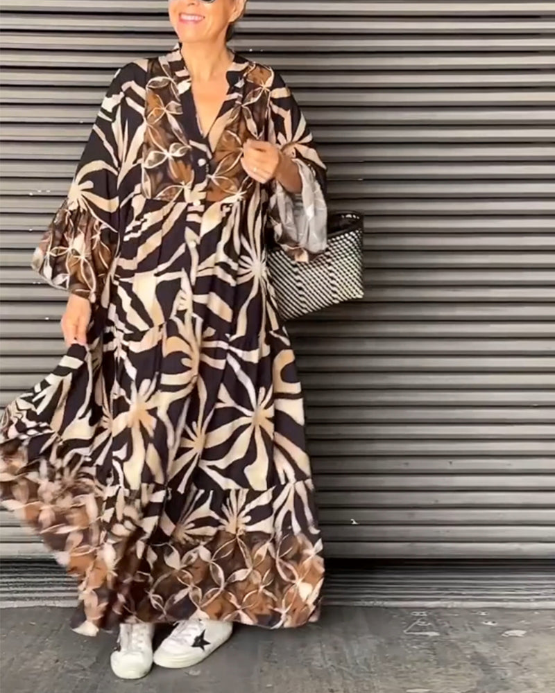 Anika - Casual Printed Holiday Dress