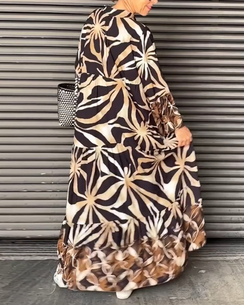 Anika - Casual Printed Holiday Dress