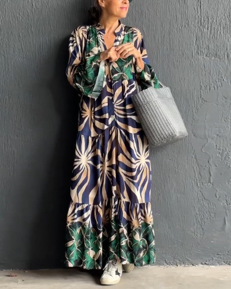 Anika - Casual Printed Holiday Dress
